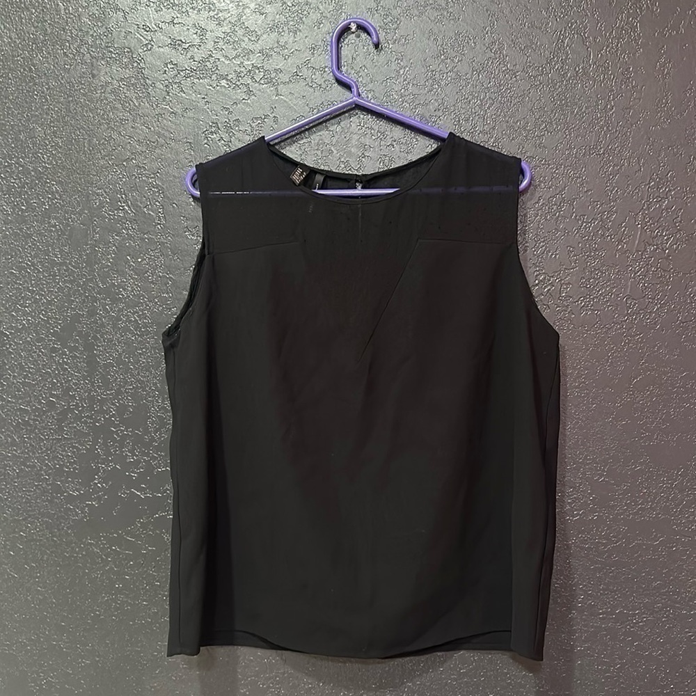MNG SUIT Sleeveless Black Blouse Size XL NC0259